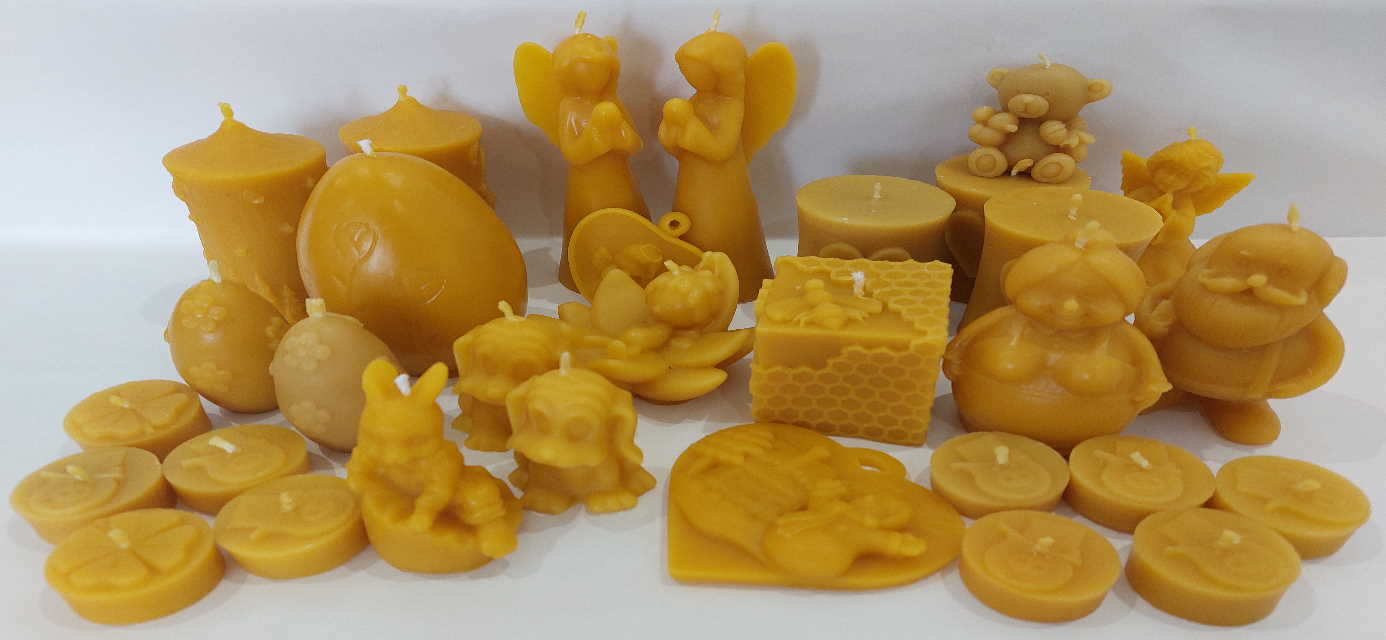 Medové sviečky z včelieho vosku
